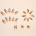 24Pcs Short French Almond False Nails - Cute Sunflower Acrylic Stick on Nails for Women - Full Cover with Glue Stickers - Oval Glossy Fake Nails - Buy Online on GoSupps.com