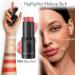 Creamy Blush Stick Highlighter Contour Stick Matte Cream Blush Makeup Waterproof Long-lasting - 1.00 g (Pack of 1) - Buy Online on GoSupps.com