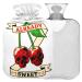 Naanle cherry skull heat bottle with reference transparent hot water bottle 1l heat bottle for bed handfeers Warmer pain relief heat and cold therapy