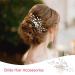 PAGOW Pearl Rhinestone Hair Comb Set - Crystal Flower Hairpieces for Women - Bridal Wedding Accessories (Silver White) - Buy Online on GoSupps.com