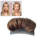Petsburg invisible fluffy hair cushion - wrong hair clip fluffy princess styling hairpin hair fluffy hair feasts synthetic false hair clip (light brown) light brown black