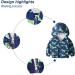 JinBei Toddler Kids Hooded Jacket - Waterproof Windbreaker Raincoat, Dinosaur Design, 1-7 Years - Buy Online on GoSupps.com