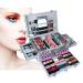 102 Colors Make up set teenagers girls Cosmetic Palette Set include Eyeshadow Palette Lipstick Blush Foundation Concealer Face Powder Mascara Lipgloss Brush for Every Woman(Silver box) Y#102PCS