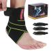 SNEINO Ankle Brace for Women & Men - Breathable Comfortable Adjustable Ankle Stabilizer, Ankle Support Brace for Basketball, Running, Achilles, Minor Sprains,Joint Pain Relief, Injury Recovery (1PACK) Green - 1 PACK