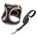 Doramio dog harness Small dogs with a leash step-in dishes reflective breathable breast-active breast harness Anti train safety dishes cat dishes for small dogs cats (black yellow xs) xs black yellow