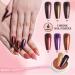 Mirror Chrome Nail Powder Set - 6 Metallic Rose Gold Shades with Sponge Sticks for Nail Art - 1g/Jar G-Orange - Buy Online on GoSupps.com