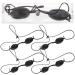 Operitacx Lot de 5 Cache- il de Protection Laser en Pvc Noir Anti-lumi re LED et Infrarouge pour Soins Peau Masque Oculaire Confortable et R sistant pour Luminoth rapie et Beaut