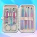 Nail Clippers Set Stainless Steel Nail Clippers Set 7-Piece Manicure and Pedicure Pedicure Tool Travel Manicure Kit Indoor and Outdoor Portable Pink - Buy Online on GoSupps.com