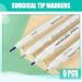 Zonon 5 Pieces Tattoo Tip Skin Marker Pens - 0.5mm and 1mm for Skin, Eyebrow, Lips | Includes Paper Ruler | 2 Single Head & 3 Double Heads - Buy Online on GoSupps.com