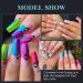 Gelike EC Coffin Full Cover Nail Tips - 552 Pieces Soft Gel Fake Nails for DIY Nail Art | Medium Ballerina & Clear Tips - Buy Online on GoSupps.com