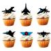 18pcs Military Airplane Cupcake Toppers Fighter Jet Party Supplies for Men Boy Air Force Party Decorations Black Blue Glitter Travel Theme Cool Plane Aircraft Cake Decor