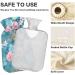 Naanle 2L Hot Water Bottle with Cover - Blue Pink Floral Hot Water Bottle for Back Pain Relief Hand & Foot Warmer Neck Warmth & Cold Therapy - Buy Online on GoSupps.com