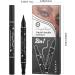 Black Liquid Eyeliner Double Head 2 in 1 Black Liquid Eyeliner Stamp - Waterproof Non-Smudging Eye Makeup Cosmetic for Women Girls Masquerade Halloween Daily Use - Buy Online on GoSupps.com