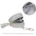 Petufun Pacifier Bag - Stylish Binky Clip Holder with Locking Key for Diaper Bags | Zip Paci Pouch for Young Girls | Light Gray Travel Stroller Accessories - Buy Online on GoSupps.com