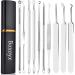 LatestBlackhead Remover Tool, Boxoyx 10 Pcs Professional Pimple Comedone Extractor Popper Tool Acne Removal Kit - Treatment for Pimples, Blackheads, Zit Removing, Forehead,Facial and Nose(Silver)