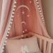 LOAOL Kids Bed Canopy - Pink Pom Pom Cotton Canopy for Crib | Nursery Decor & Play Tent for Girls - Buy Online on GoSupps.com