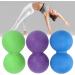 Verdant Touch Peanut Massage Ball - Silicone Yoga Training Tool for Muscle Relaxation | Fitness Equipment in Purple Green & Blue - Buy Online on GoSupps.com