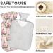 Heat Bottle 2L with Pink Rose Cover - Checkered Hot Water Bottle for Pain Relief | Warm Hands & Feet in Winter - Buy Online on GoSupps.com