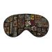 Ethnic Handmade Decorations Sleep Mask Eye Cover for Sleeping Blindfold with Adjustable Strap Blocks Light Night Travel Nap for Men Women