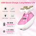 Electric Lady Shaver for Women - Painless Razor Bikini Trimmer - Waterproof Hair Remover for Legs, Face, Underarms & Body - USB Cable & Cleaning Brush Included - Buy Online on GoSupps.com