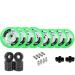 Labeda Shooter Inline Roller Hockey Wheels +Hybrid Ceramic Bearings, Choose Size Green 72mm 8-Pack