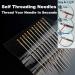 Self-Threading Needles  Needle Threader with Needle case Carving Plum Blossom Pattern  Golden  12 Pack plum blossom - Side Thread small - Buy Online on GoSupps.com