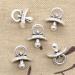 FZSWD 15pcs Charms Baby Pacifier Teether 16X14X8mm Antique Silver Color Pendants Making DIY Handmade Tibetanjewelry