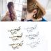 Oopsu 6pcs Minimalist Dainty Gold Silver Metal Hairpin Hair Clip Clamps Metal Branches Hairpin Hair Accessories