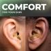 Peace&Quiet Earplugs for Sleeping - Noise Cancelling Reusable 28dB Hearing Protection - 3 Sizes (S/M/L) with Travel Case - Yellow - Buy Online on GoSupps.com