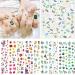 12Sheets/set DIY Nails Tips Colorful Decal Floral Green Leaves Flower Design Nail Art Decoration 3D Nail Stickers Spring Summer - Buy Online on GoSupps.com
