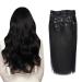 (35cm-55cm) clip in extensions real hair set 10pcs 160g 100% remy real hair for hair extension smooth hair parts (1# black 50cm) 50cm (160g) 1#(black)