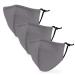 Weddingstar 3 Pack Washable Cloth Face Mask Reusable and Adjustable with Filter Pocket 3 count (Pack of 1) Grey
