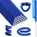 30 pieces of flexible curling iron twist foam curlers soft foam no heat curler and 1 steel rat tail comb for women girls long and short hair (7 x 0.3 dark blue) 7 x 0.3 dark blue