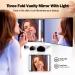 Eastdone LED Trifold Mirror for Self Hair Cutting and Makeup - 360 Vanity Mirror with Lights, Barber Supplies, Black - Buy Online on GoSupps.com