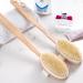 MCUILEE Wooden Bath Brush Set - Soft Bristle Body Massager with Long Handle for Shower & Back (2 Pack) - Ideal for Smooth Skin & Relaxation - Buy Online on GoSupps.com