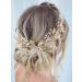 SWEETV Gold Rhinestone Wedding Headband - Handmade Bridal Hair Accessory - Buy Online on GoSupps.com