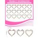 30-Piece Nail Art Rhinestones - Ebanku 3D Heart Charms for DIY Nail Decoration | Manicure Jewelry for Women & Girls - Buy Online on GoSupps.com
