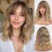 Haircube Ombre Light Blonde Short Bob Wig with Bangs - Heat-Resistant Synthetic Fiber for Women | Perfect for Parties Cosplay and Daily Wear - Buy Online on GoSupps.com