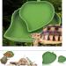 Bailinks 2 Pieces Tortoise Water Bowls Reptile Food Water Bowls Leaf Shape tortoise accessories Tortoise Food Bowl for Crawl Pet Tortoises or Small Reptiles - Buy Online on GoSupps.com