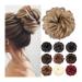 Hair Bun Hairpiece for Women Synthetic Bun Hair Extension Messy Bun Hair Piece Elastic Wavy Curly Chignon Updo Fake Scrunchies Ponytail Extension for Women Girls Hair Chignons(24T613)