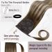 Runature 40cm Balayage Ponytail Extensions - Real Hair Brown Blonde Ombre #3/8/22 - Smooth Invisible Braid - Buy Online on GoSupps.com