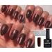 Bluesky Gel Polish BROWN Frosty Chocolate Brown Sparkle Nail JQ11 UV LED Soak Off 10ml