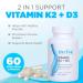 Thrive Good Vitamin K2 D3 - Daily Multivitamin Supplement for Men & Women with Vitamin D3, Calcium, and Black Pepper Extract - 60 Veggie Capsules - Buy Online on GoSupps.com