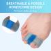 Toe Separator for Women & Men - Bunion Corrector 4 Pcs Toe Spacer for Bunions & Deformed Toes - Blue Large - Buy Online on GoSupps.com