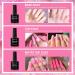 Morovan 6PCS Nude Pink Gel Nail Polish Kit with UV Light for DIY Nail Art | Base, Top Coat & Remover Included - Salon Quality Results at Home - Buy Online on GoSupps.com