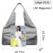Women's Travel Yoga Gym Bag with Shoe Compartment | Grey Medium - Ideal for Workout Gear, Makeup, Accessories | Includes Wet/Dry Storage Pockets - Buy Online on GoSupps.com