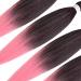 LDMY Pre-Stretched Braiding Hair Extensions - Ombre Black to Pink 8pcs/pack 90g Each - Perfect for Braids & International Shipping - Buy Online on GoSupps.com