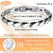Vicmag Lymphatic Drainage Magnetic Bracelet for Women - Ultra-Strength Titanium Steel Silver & Black Leaves Design - Perfect Gift! - Buy Online on GoSupps.com