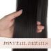 FESHFEN Dark Brown Straight Ponytail Extension 14 inch - Clip in Synthetic Hairpiece for Women and Girls - Buy Online on GoSupps.com