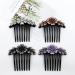 inSowni 6 Pack Luxury Glitter Flower Leaf Rhinestone Black Hair Combs for Women - Long Teeth Barrettes Bun Updo Clips Holder - Buy Online on GoSupps.com